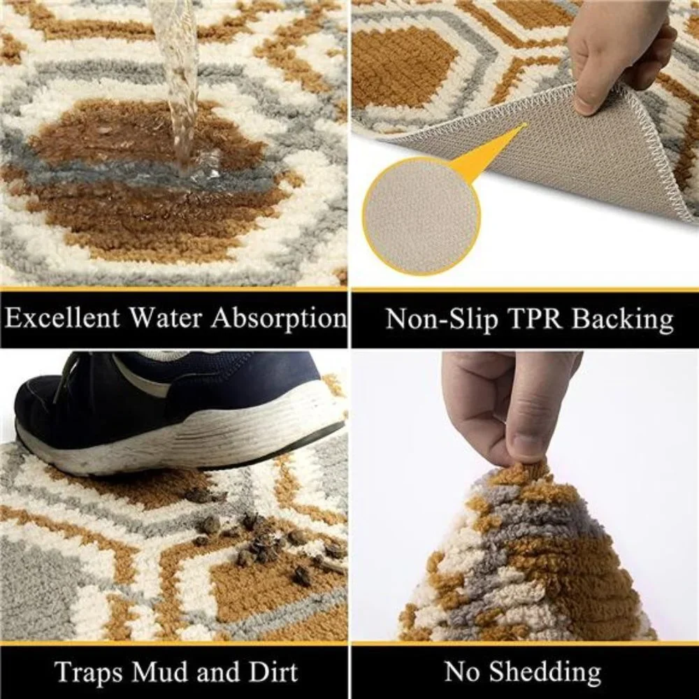 Indoor Doormat Entryway Door Rug, Non Slip Absorbent Mats (32